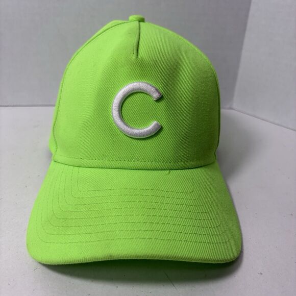 New Era 9Forty Baseball Hat Cap Chicago Cubs Neon Bright Green Snapback Adj C2 - Picture 1 of 11